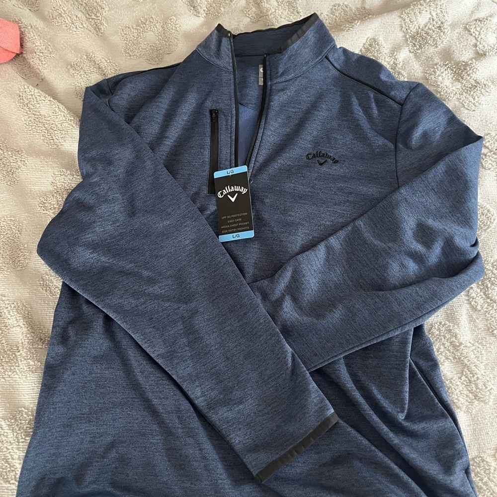 NWT Men’s Callaway Blue Quarter-Zip Pullover